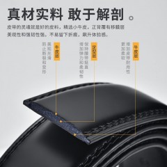 七匹狼纯男士皮带真皮自动扣裤腰带2025新款男式牛皮正品高档品牌